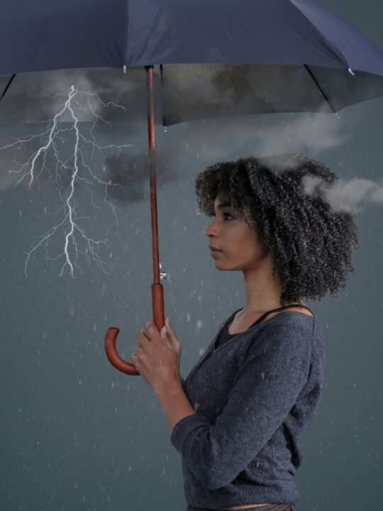 woman with umbrella