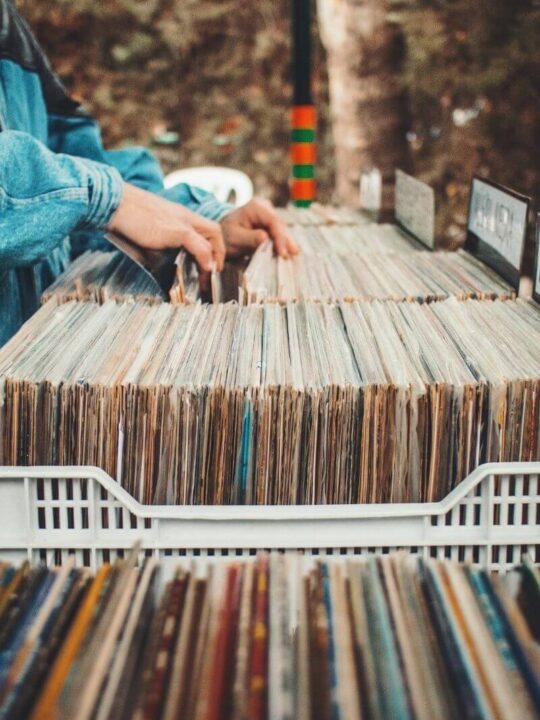 vinyl records at brick lane market