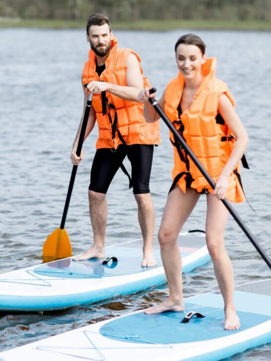 paddleboarding
