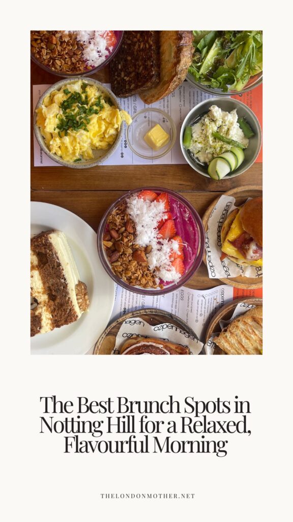 pin to guide on best brunch in notting hill