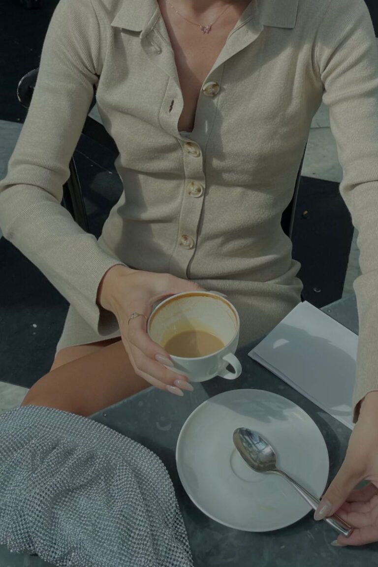 woman at mayfair cafe