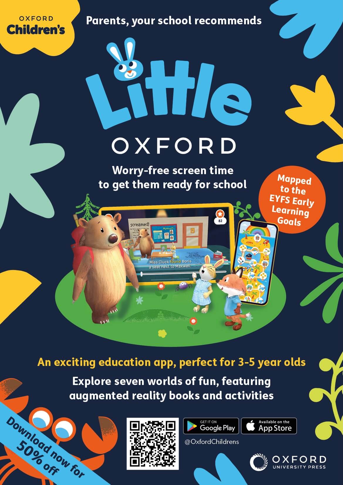 Oxford University Press's app Little Oxford poster