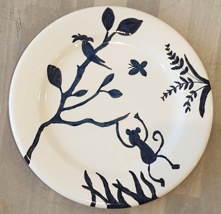 Sammy Duder painted dish