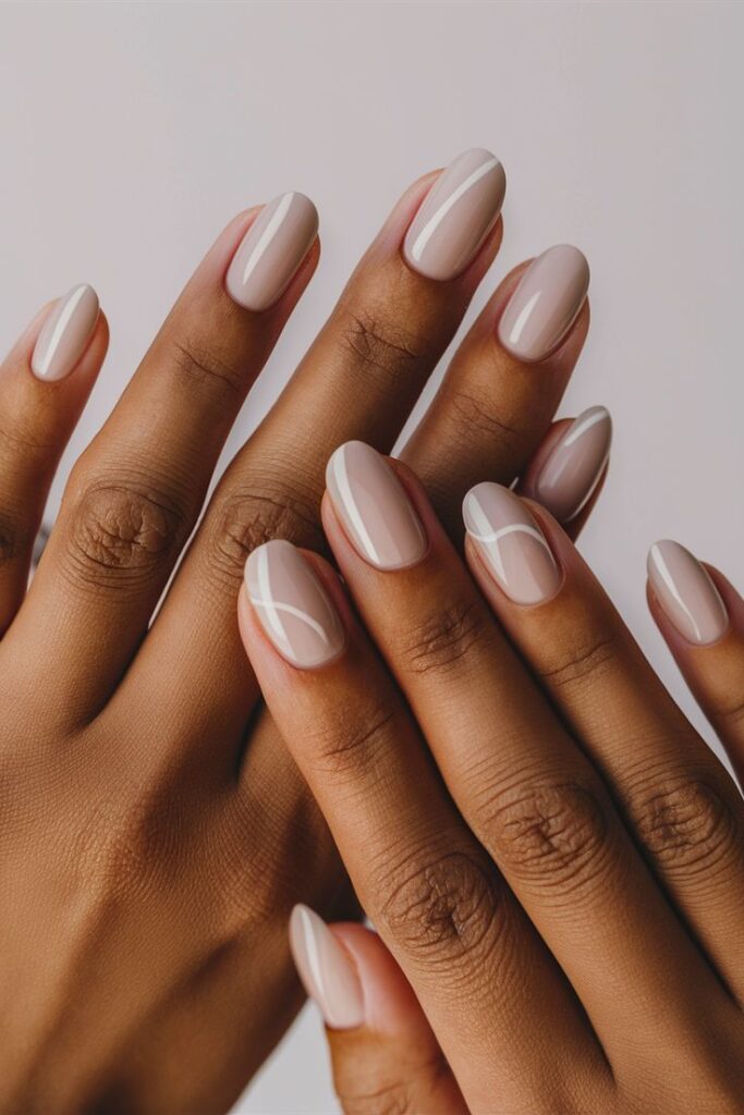 neutral nail art idea