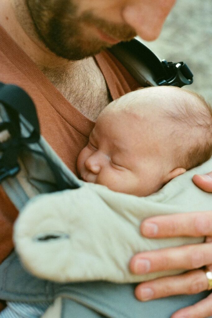 dad with baby in carrier