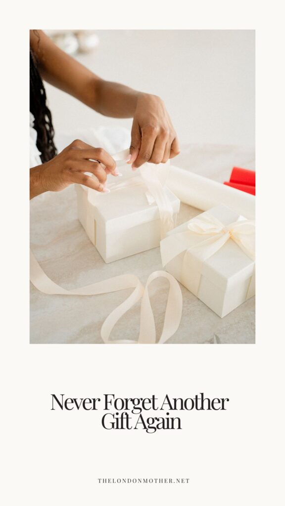 gift planner pinterest pin