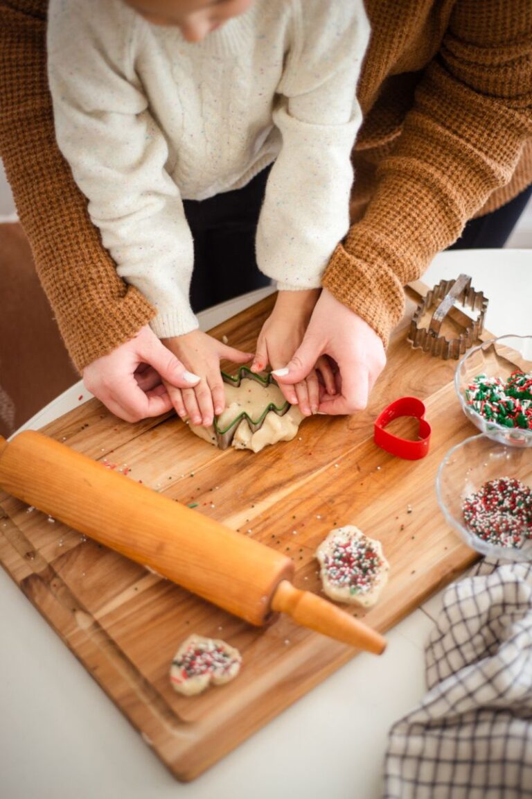 making holiday cookies
